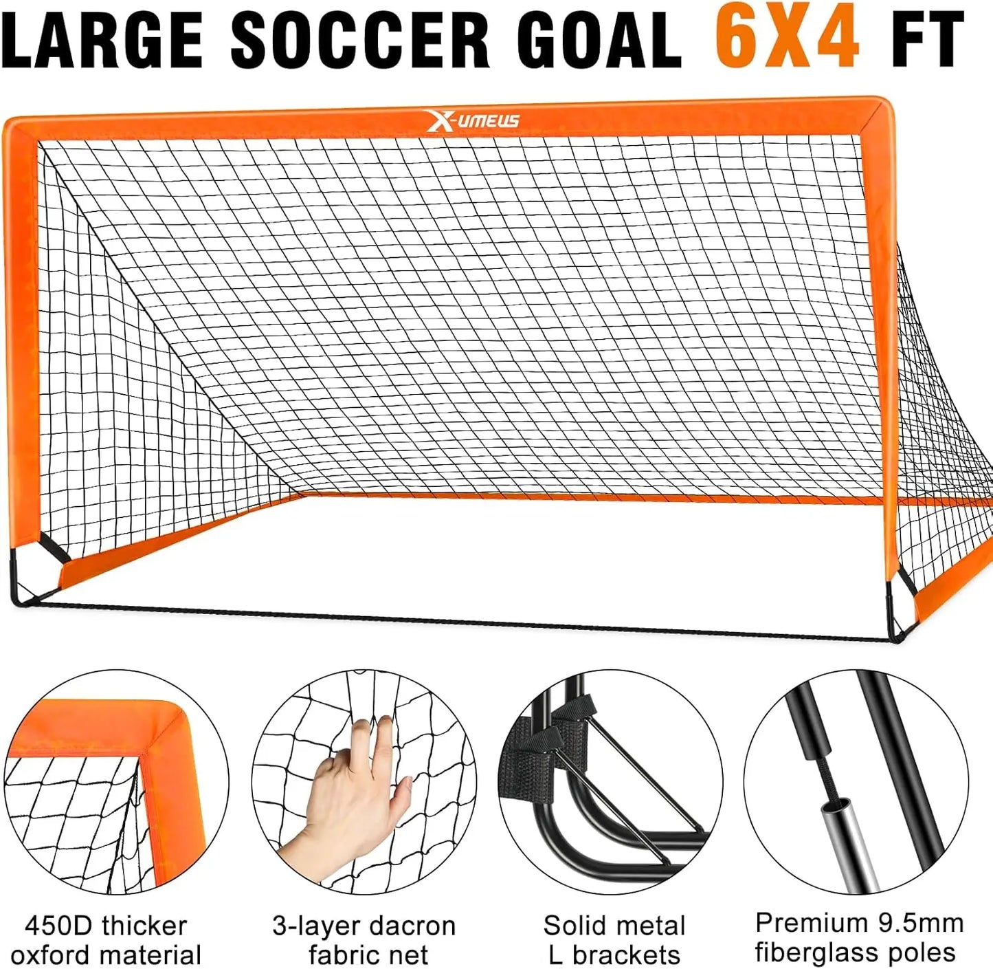 Soccer Goals for Backyard, 4' x 3' Goal Training Equipment
