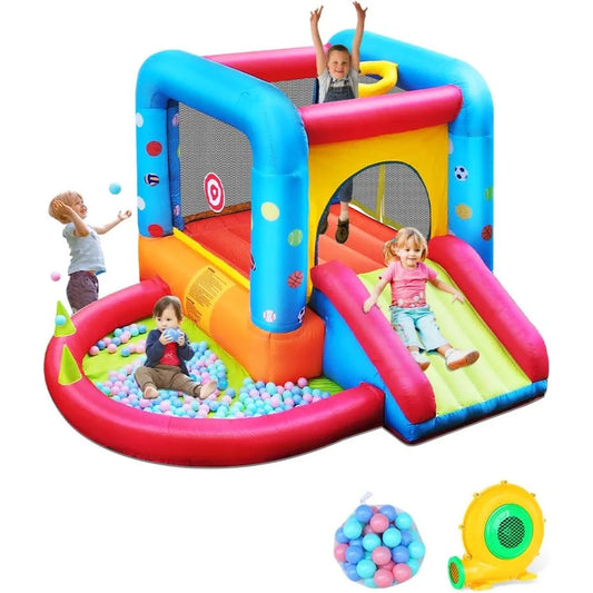 Inflatable Bounce House, Kids Castle Slide