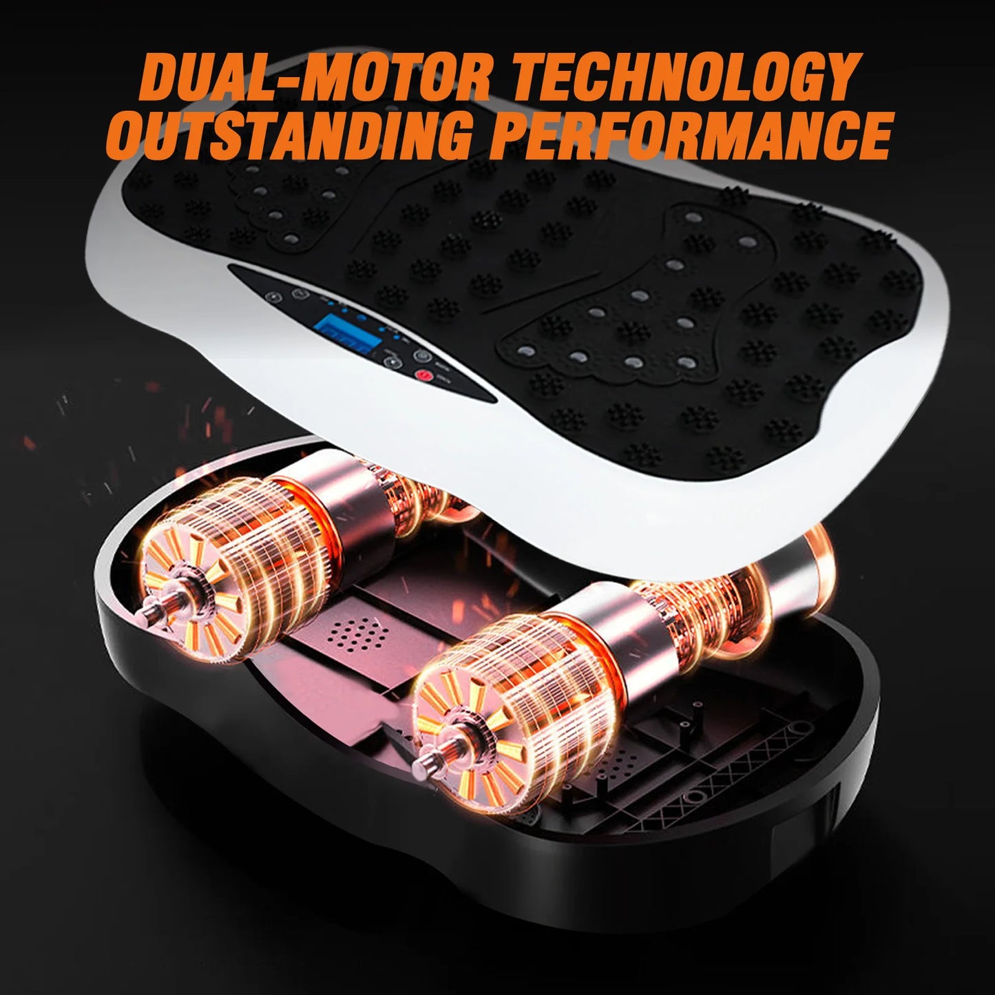 Full-Body Vibration Plate 330lbs Resistance Bands Remote Control