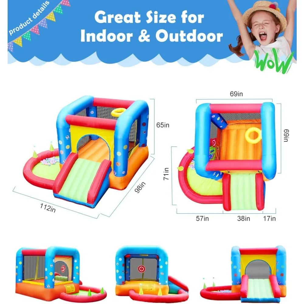Inflatable Bounce House, Kids Castle Slide