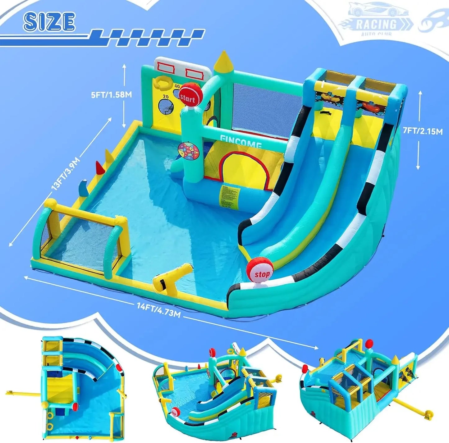 Bounce House Double Slides for ages 3-10