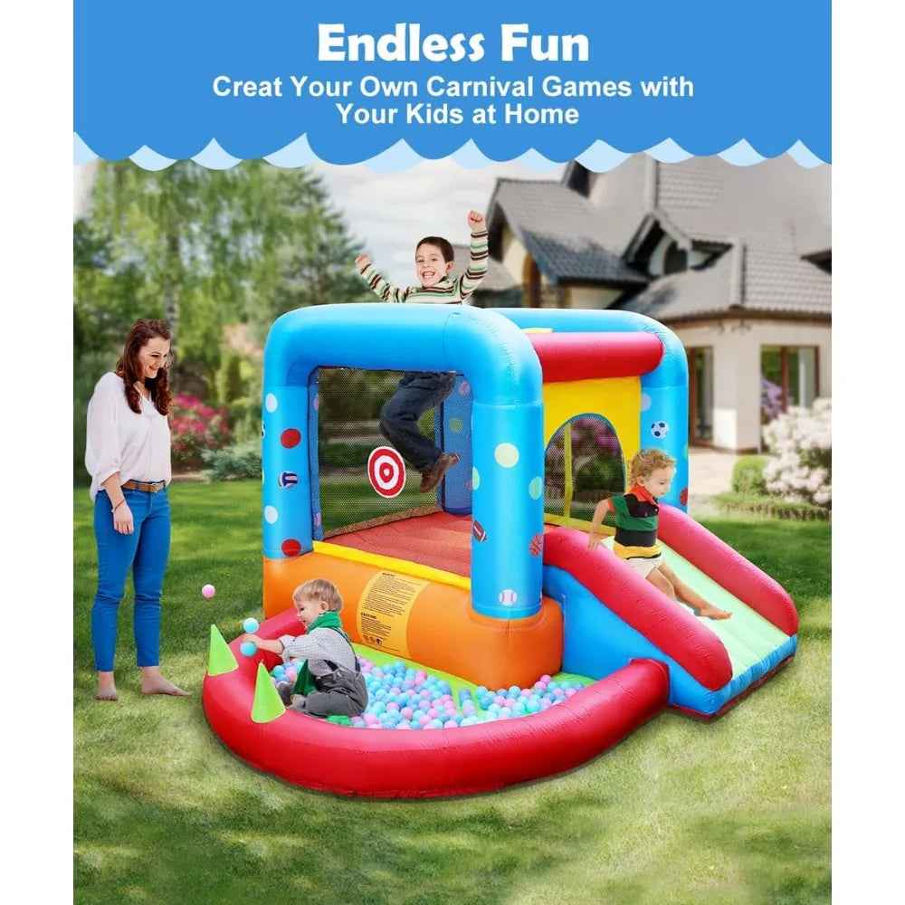 Inflatable Bounce House, Kids Castle Slide