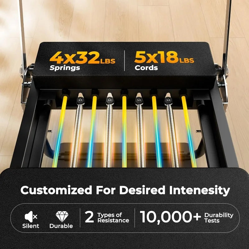 Pro 90" Reformer Machine, Durable and Quiet - Up to 500LBS