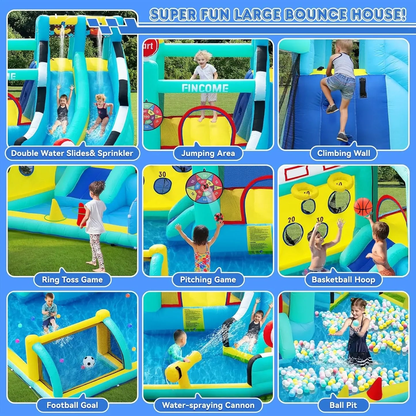 Bounce House Double Slides for ages 3-10