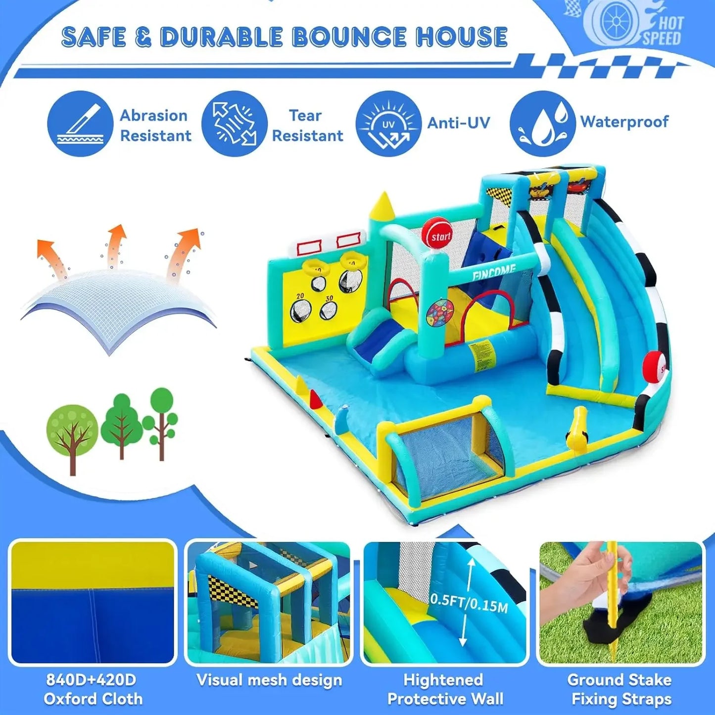 Bounce House Double Slides for ages 3-10