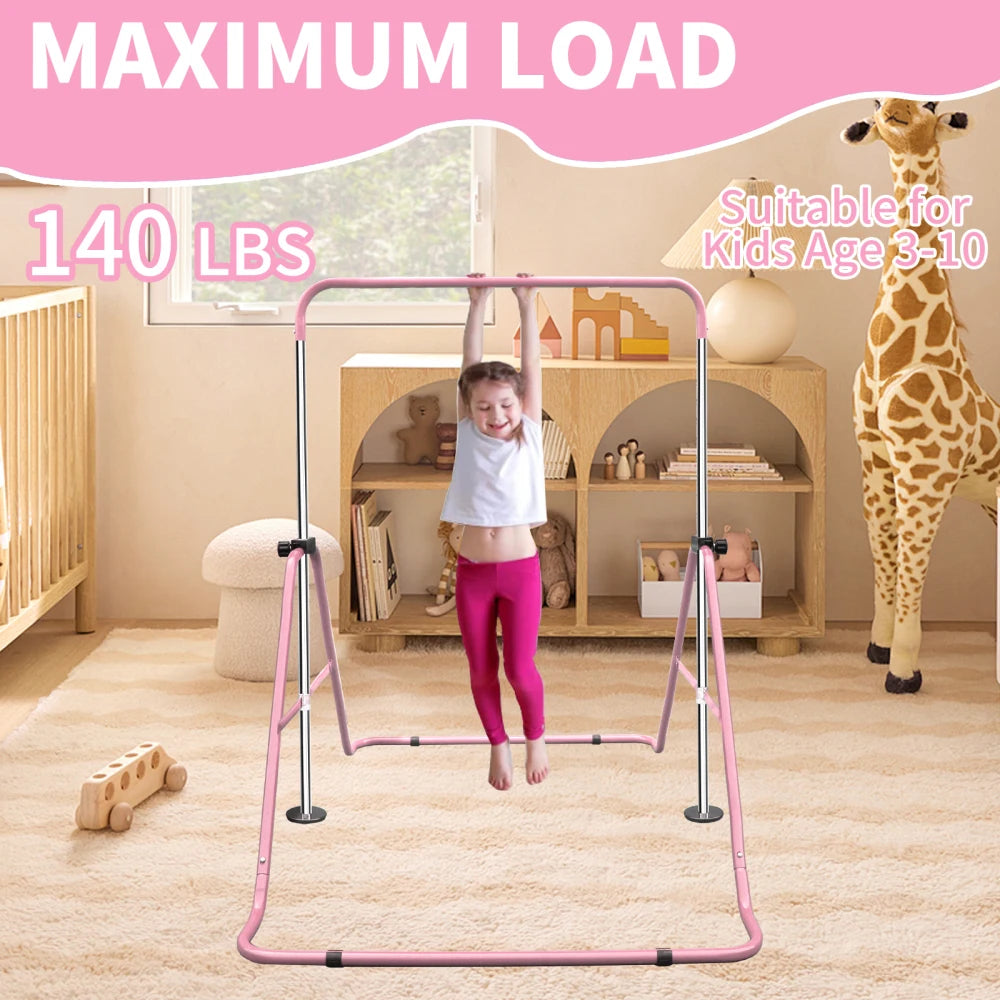 Expandable Gymnastics Bar for Kids - Height Adjustable