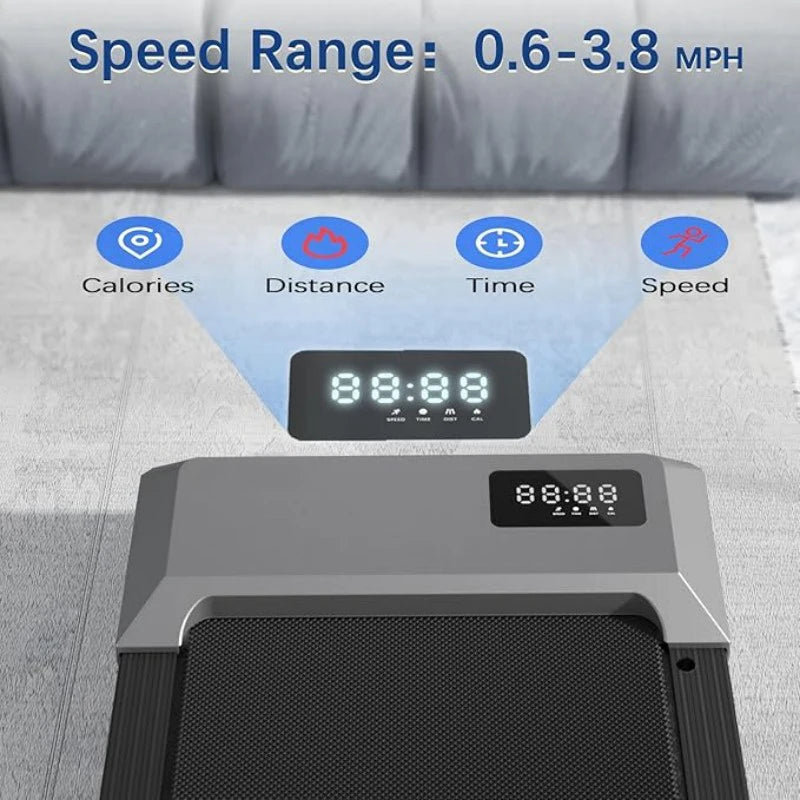 300lbs Treadmill 2.5HPmills Walking Pad LCD Digital Data Display