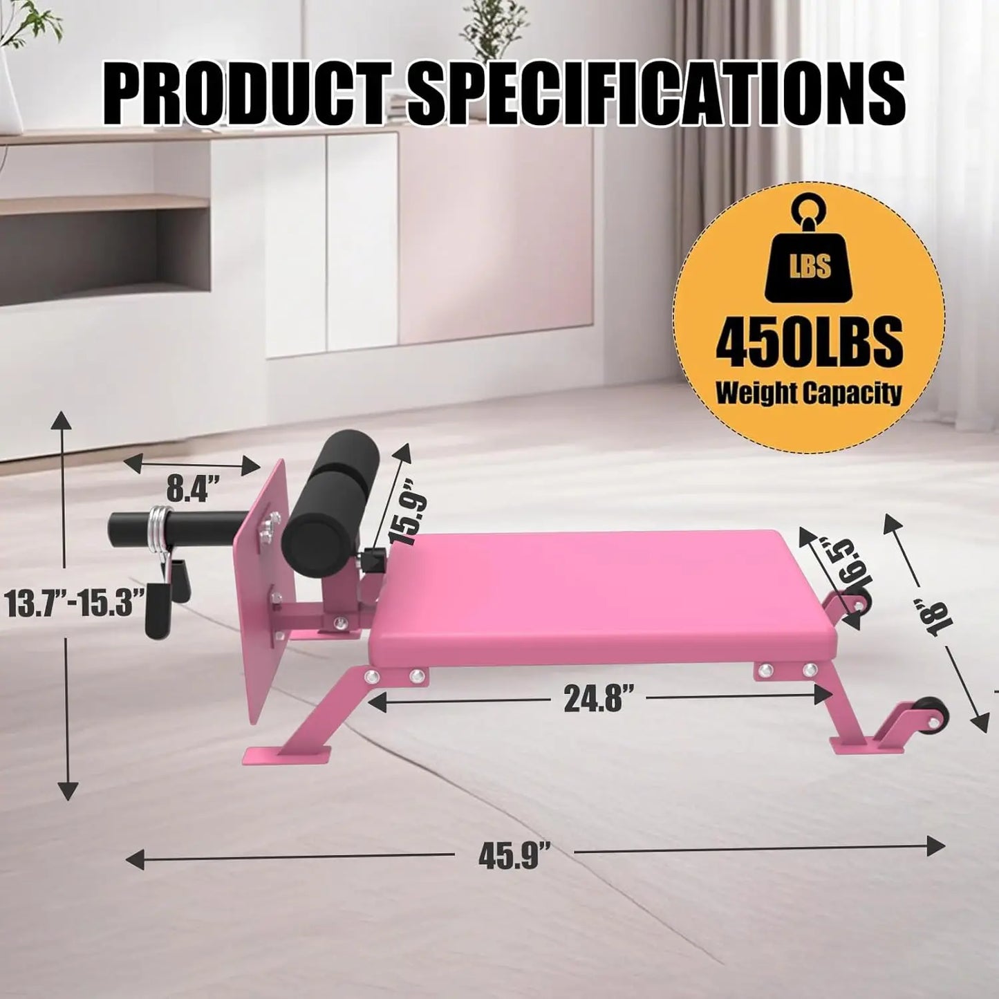 Nordic Hamstring Curl Machine, Height Adjustable Bench