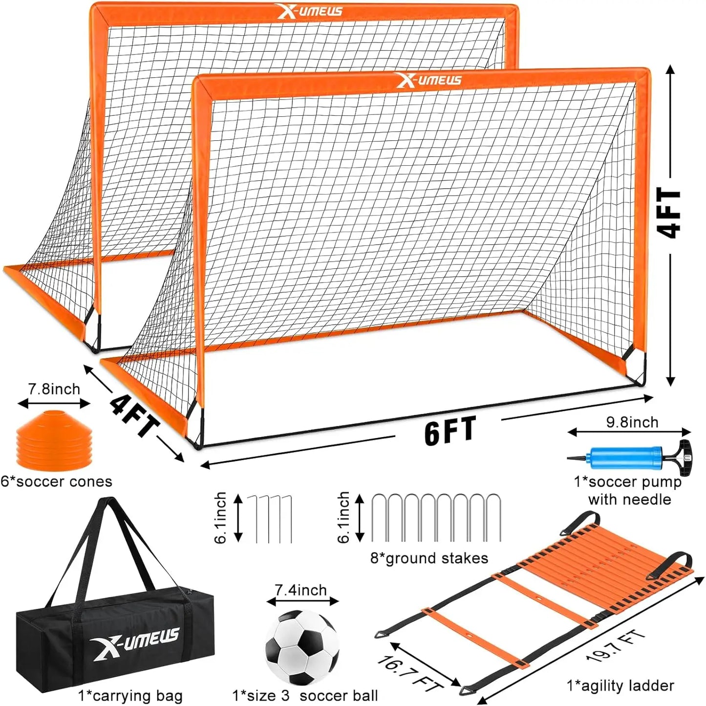 Soccer Goals for Backyard, 4' x 3' Goal Training Equipment
