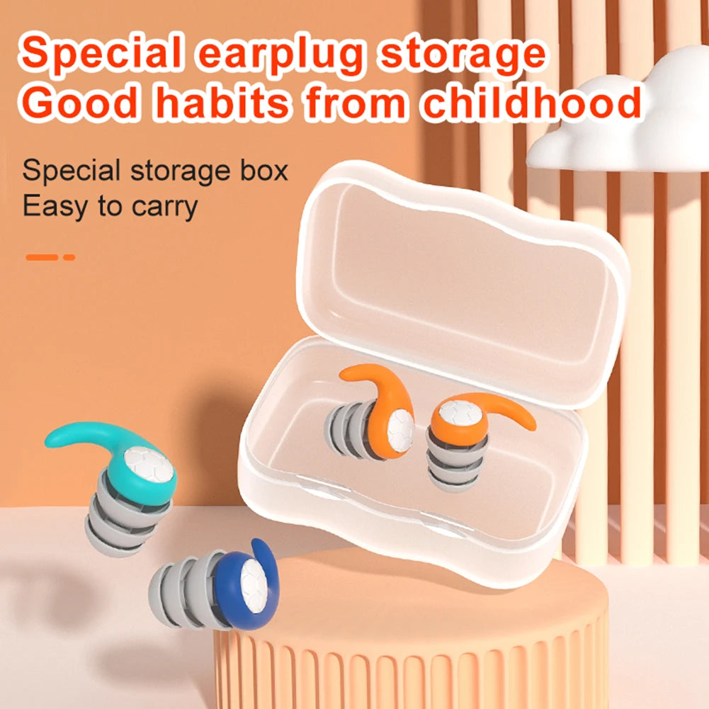 Silicone Earplug for Swimming, Noise Reduction & Sleeping 5-12yrs