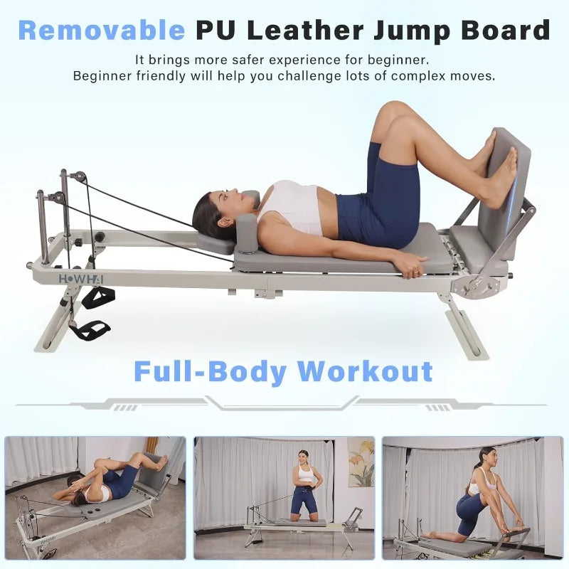 Foldable Reformer for Advanced and Beginner 400 lbs Capacity,