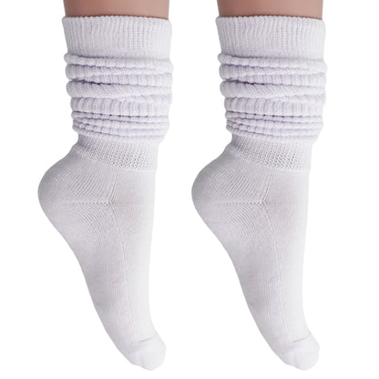 Women's Extra Long Slouch Scrunch Socks Fits Shoe Sizes 5-10
