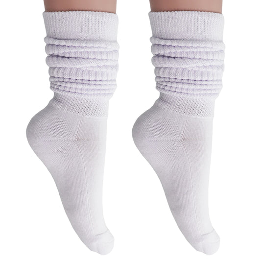 Women's Extra Long Slouch Scrunch Socks Fits Shoe Sizes 5-10