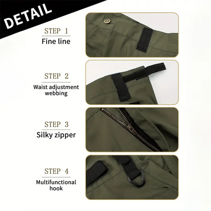 Men's Camo Cargo Pants Pockets Zipper Waterproof