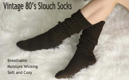 Women's Extra Long Slouch Scrunch Socks Fits Shoe Sizes 5-10