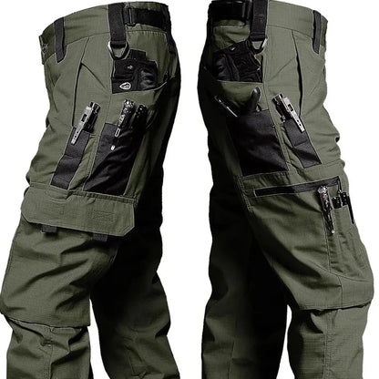 2PCS Tactical Work Pants Outdoor Cargo Multi-pocket Waterproof