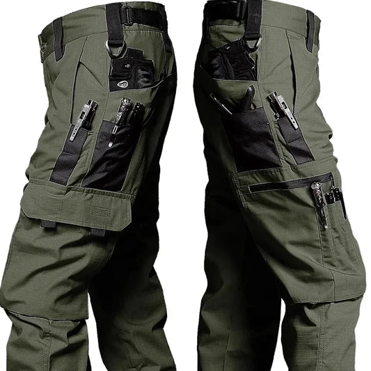 2PCS Tactical Work Pants Outdoor Cargo Multi-pocket Waterproof