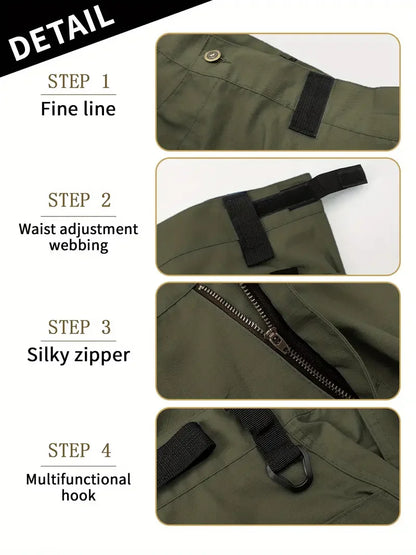 2PCS Tactical Work Pants Outdoor Cargo Multi-pocket Waterproof