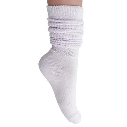 Women's Extra Long Slouch Scrunch Socks Fits Shoe Sizes 5-10