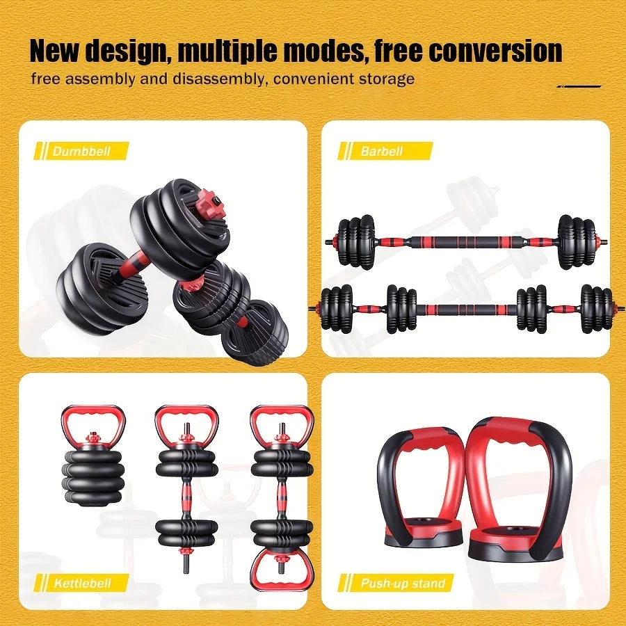 4-in-1 adjustable weight dumbbell set, 22lbs exercise equipment