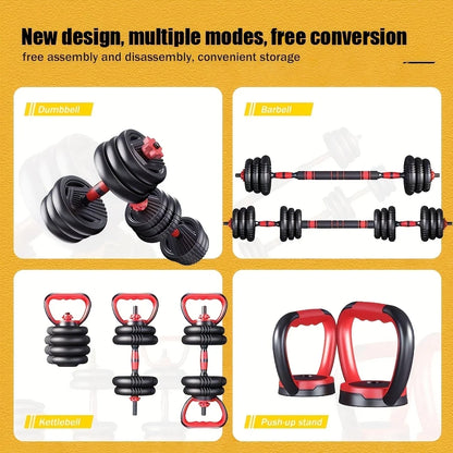 4-in-1 adjustable weight dumbbell set, 22lbs exercise equipment