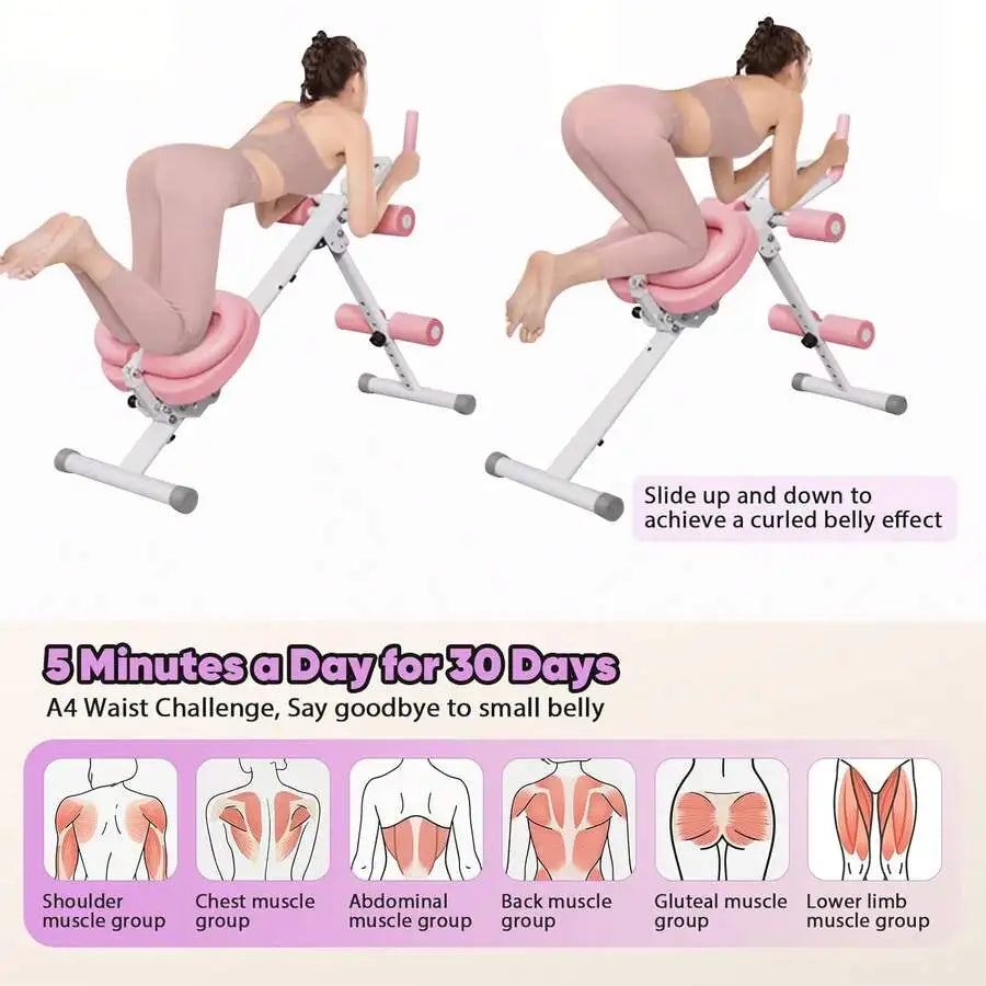 Adjustable Ab Trainer Machine With LCD Monitor