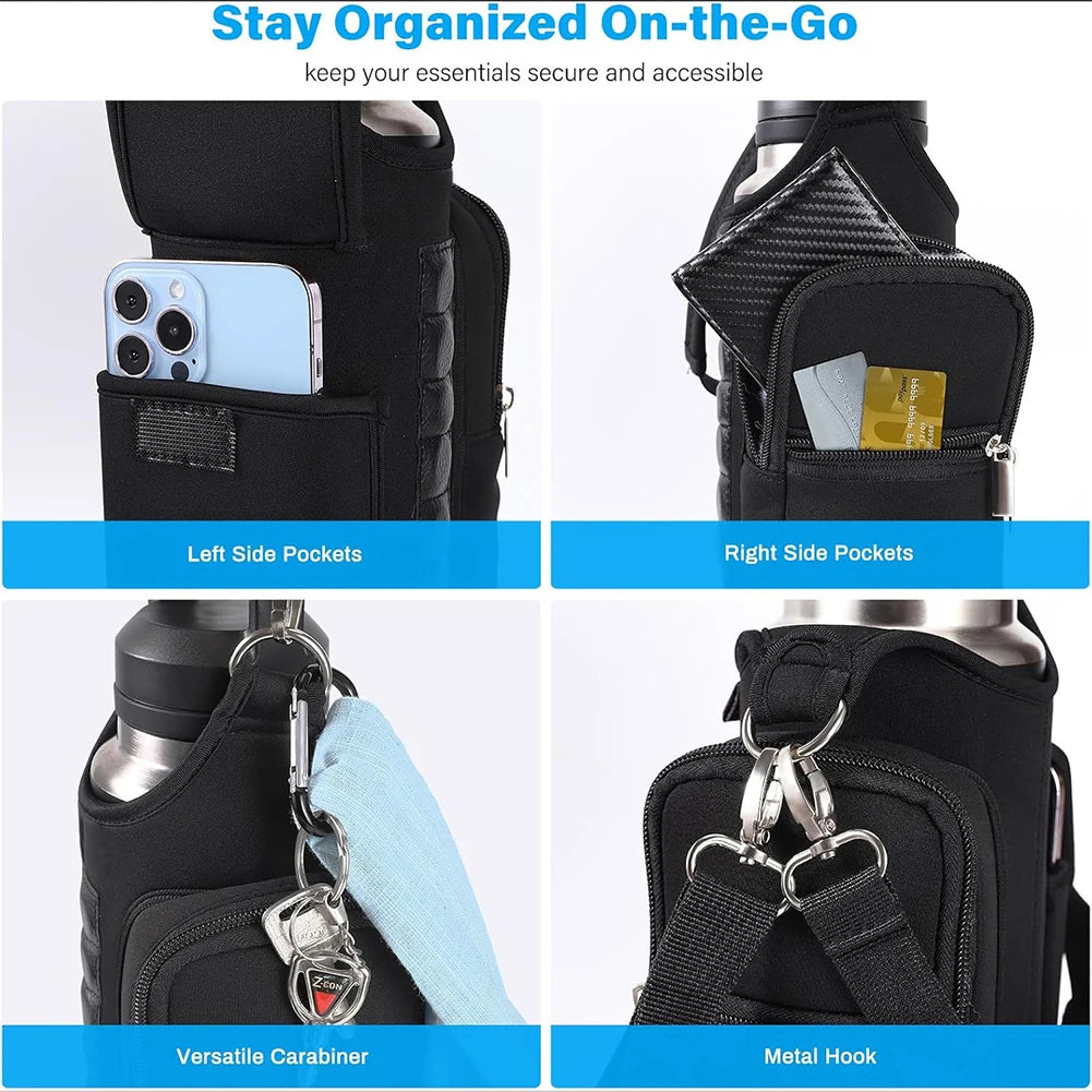 Magnetic Gym Bag Crossbody Water Bottle Pouch