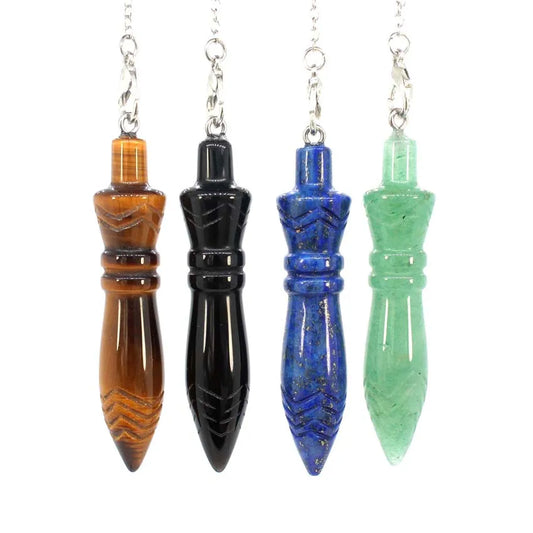 Natural Healing Crystal Quartz Reiki Pendulum Pendant