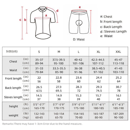 Quick Dry Short Sleeve Jersey + Padded Shorts