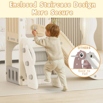 5 in 1 Toddler Slide, Indoor Outdoor Playset Age 1-3