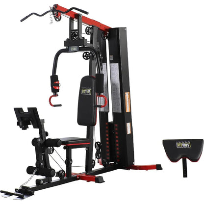 Workout Equipment with Leg Press, Pulley System