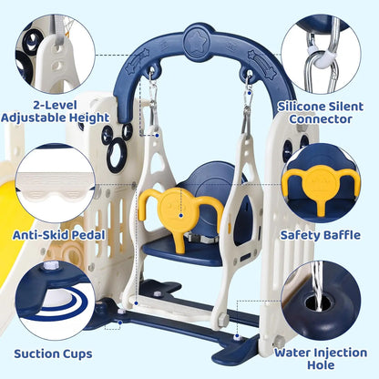 6 in 1 Swing Slide for Kids, Slide Climber for Toddler