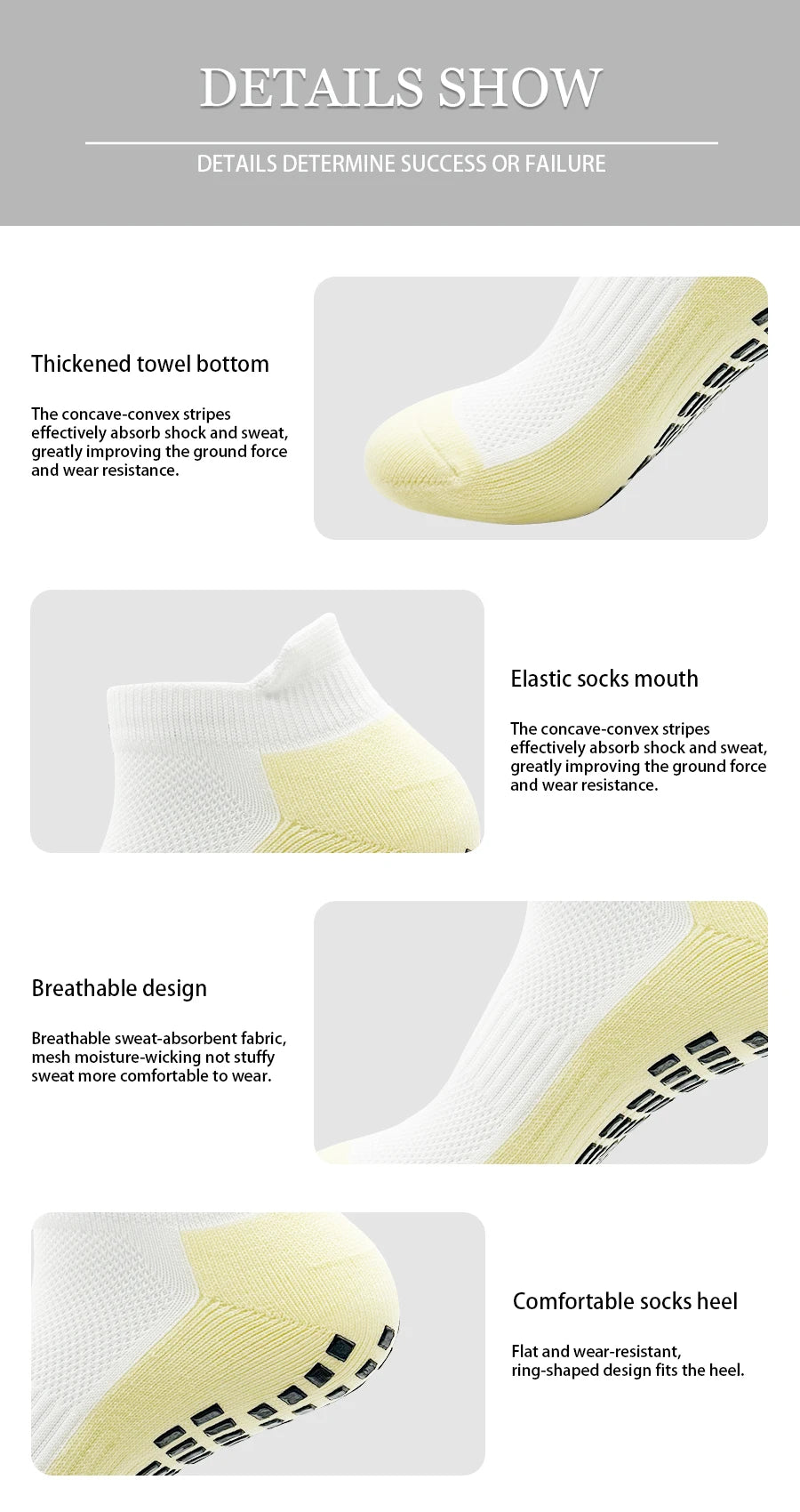 5 Pairs Short Men Women Anti-slip Football Socks