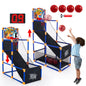 Basketball Game with 4 Balls Adjustable Height 44"-55" Stand