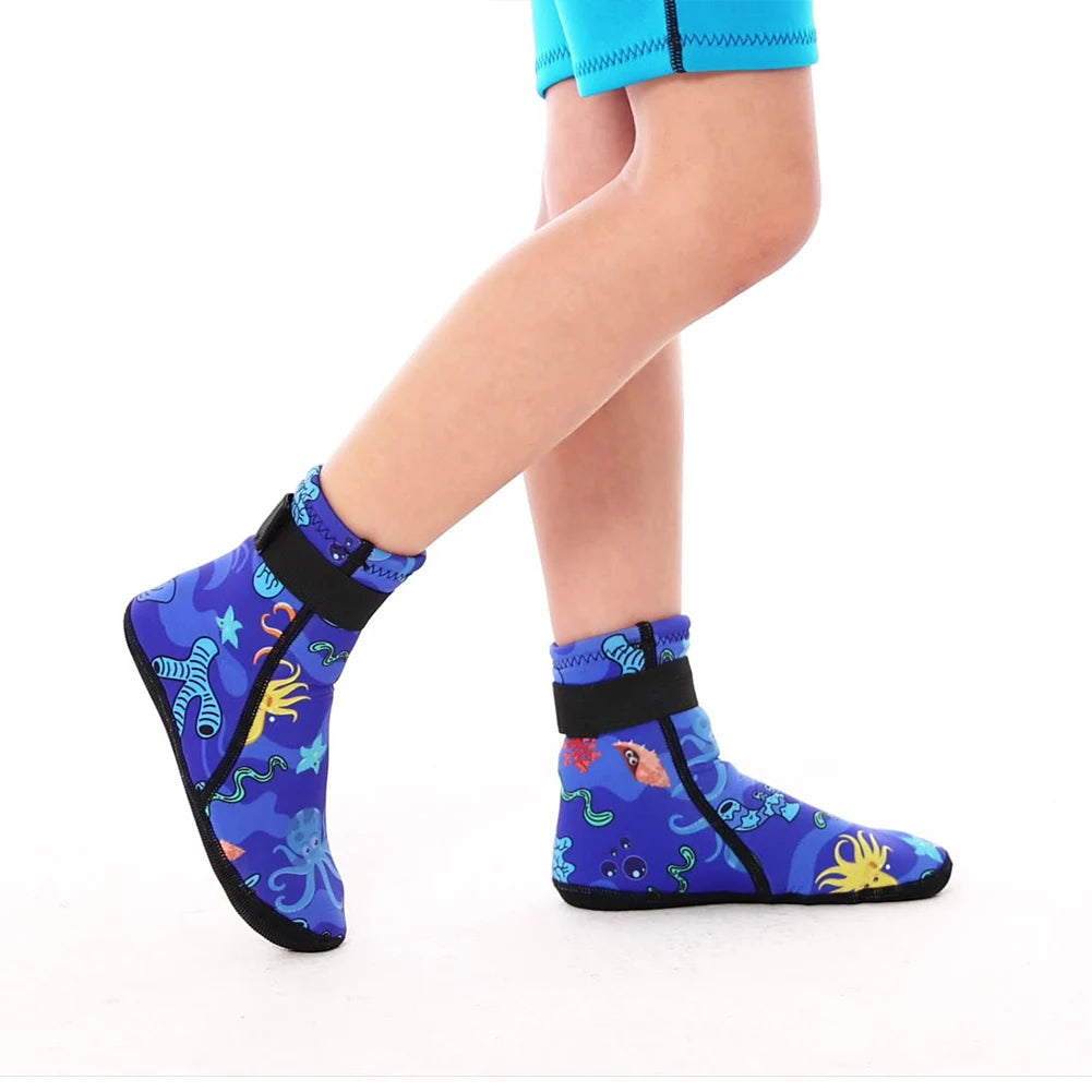 Kids Neoprene Water Socks Anti-slip Adjustable