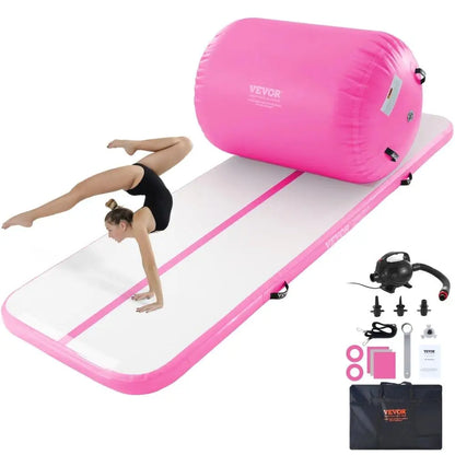 Inflatable Mat and Roller Barrel with Electric Pump