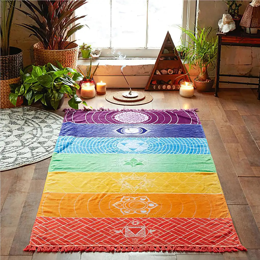 Meditation Rug Multipurpose Tassel Floor Mat