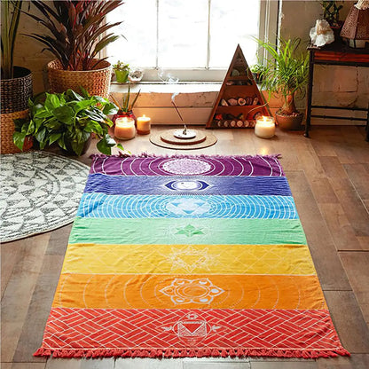 Meditation Rug Multipurpose Tassel Floor Mat