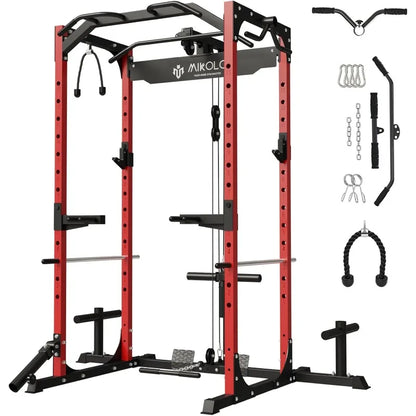 1200lbs Capacity Workout Cage with More Training Attachments