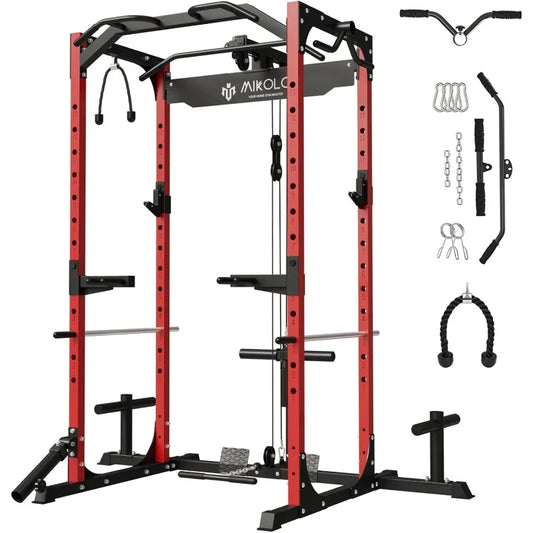 1200lbs Capacity Workout Cage with More Training Attachments