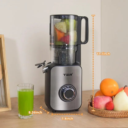 Juicer Machine Slow Masticating Juicer Cold Press 4.8" Wide