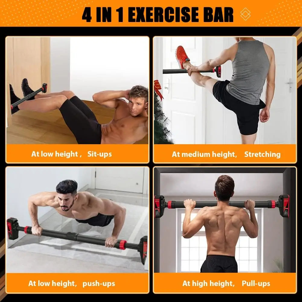 Adjustable Pull Up Bar With Level Meter 440 Lbs