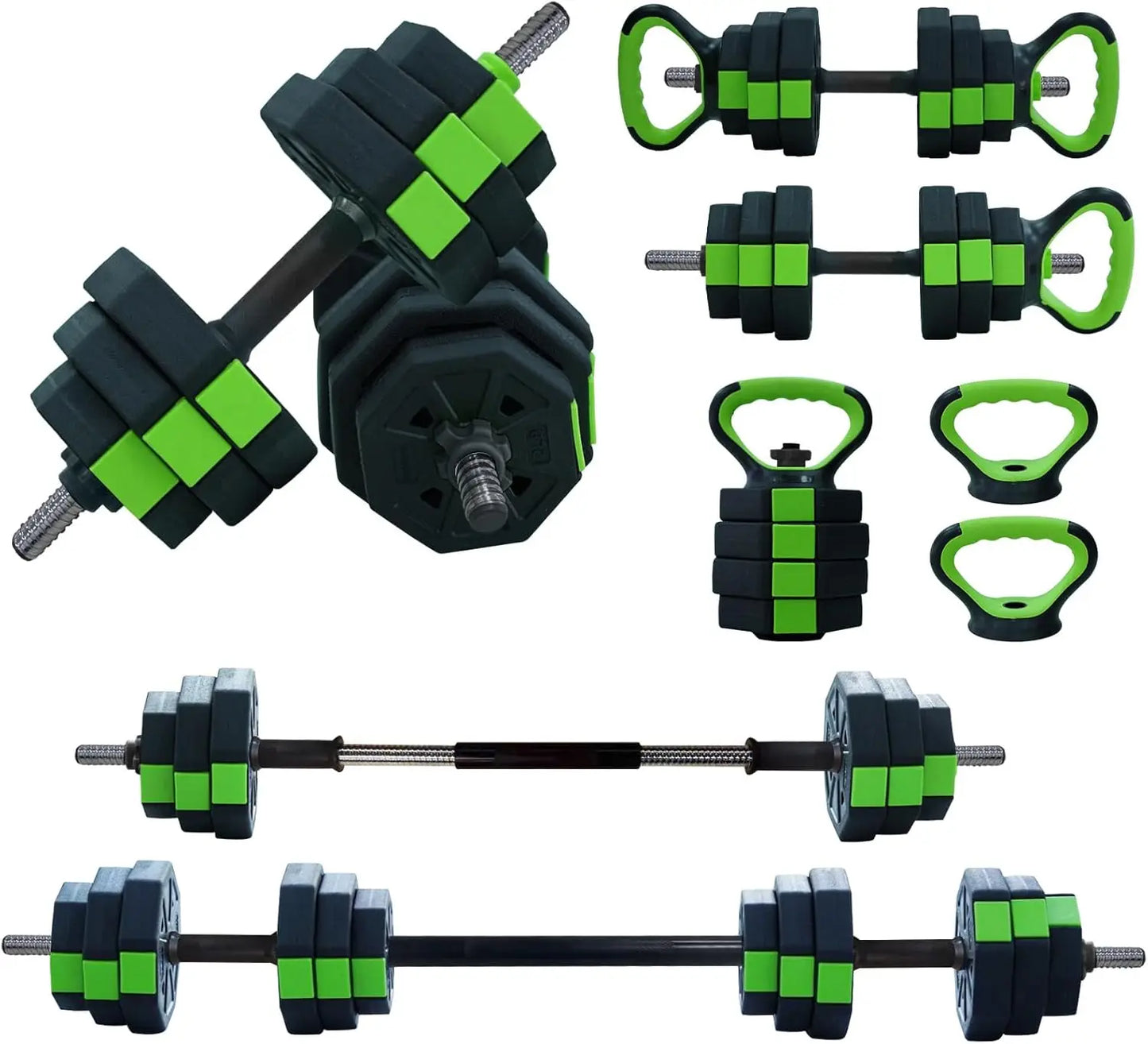 4 in 1 Adjustable Dumbbell Set,44lbs Weight Set