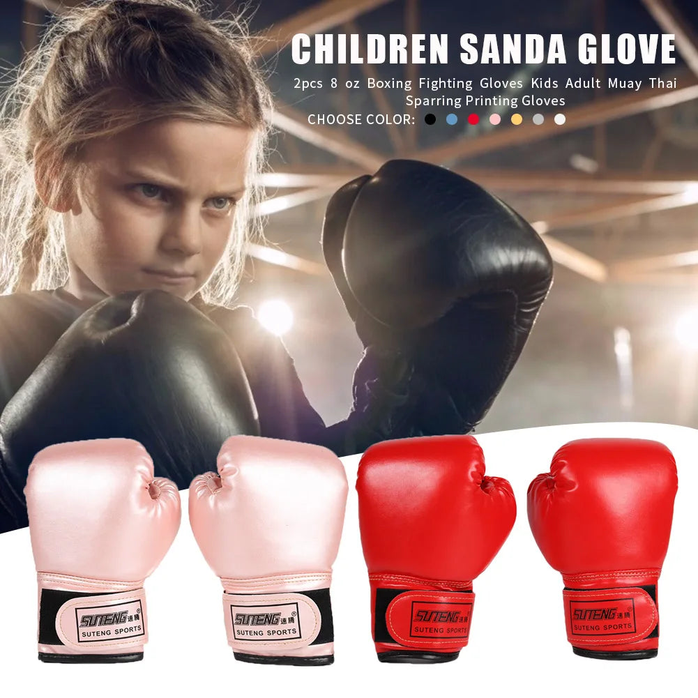 2PCS Kids Boxing Gloves Punch Training Sparring