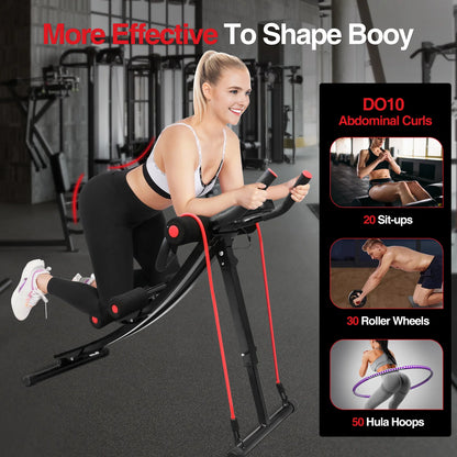 Foldable Ab Machine 440lbs LCD Display
