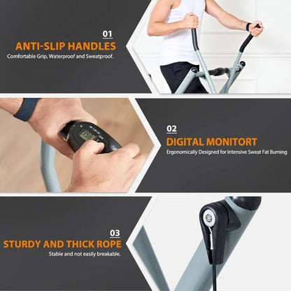 Electronic Meter Elliptical Glider, Foldable Storage