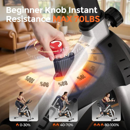 Magnetic Indoor Cycling Bike with 300 lb Weight Capacity