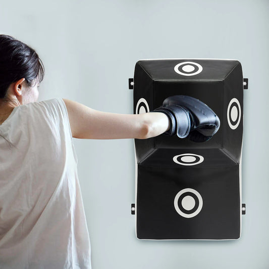 Wall-Mounted Boxing Target, Heavy-Duty Steel and PU, 6 Targets, Space-Saving, Durable Design for Accuracy Training