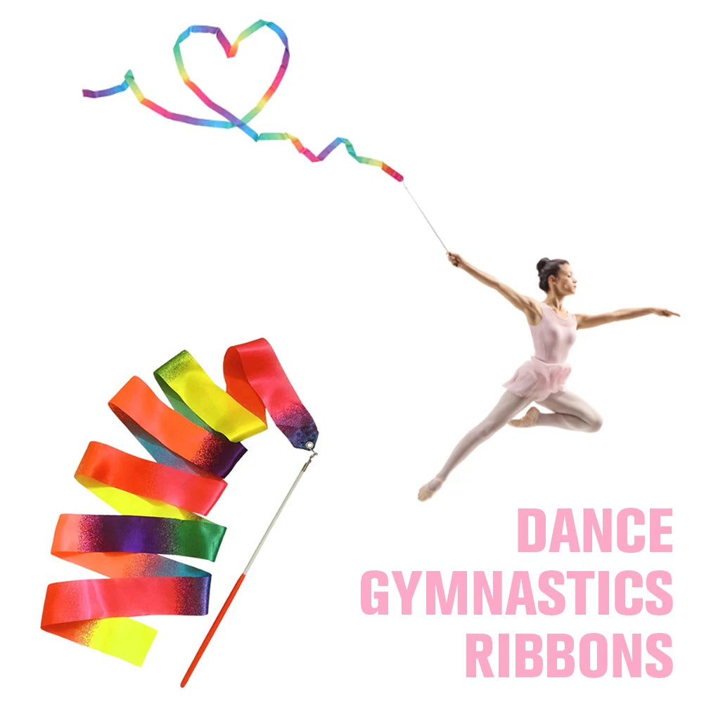 2M Rhythmic Dance Ribbon Rainbow Stick