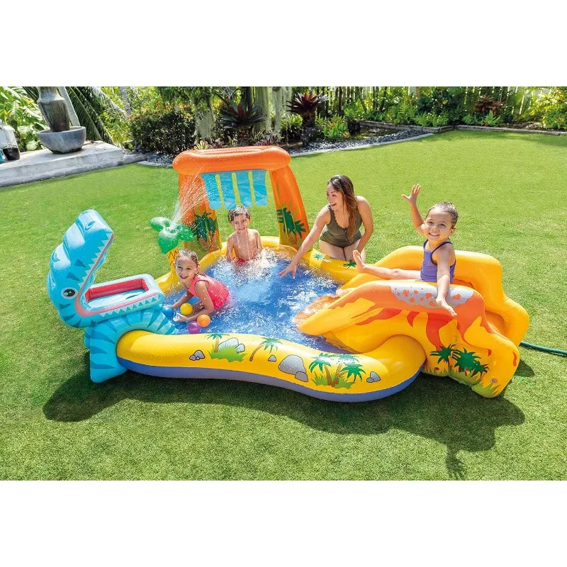 Inflatable Dinosaur Play Center Outdoor Water Park